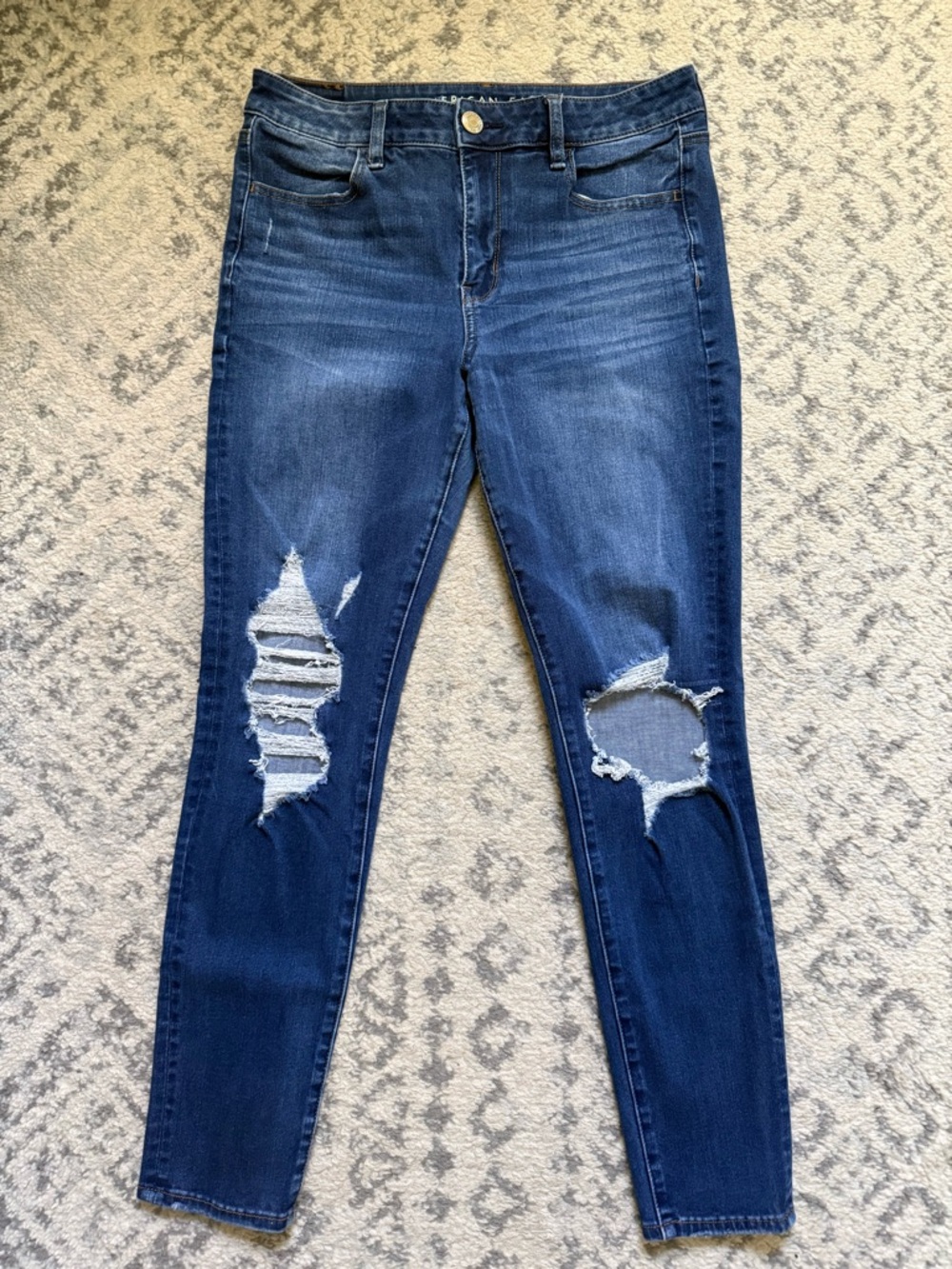 American Eagle Outfitters Distressed High-Rise Skinny Jeans - Picture 2 of 10